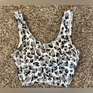 Marika Black and White Leopard Sports Bra